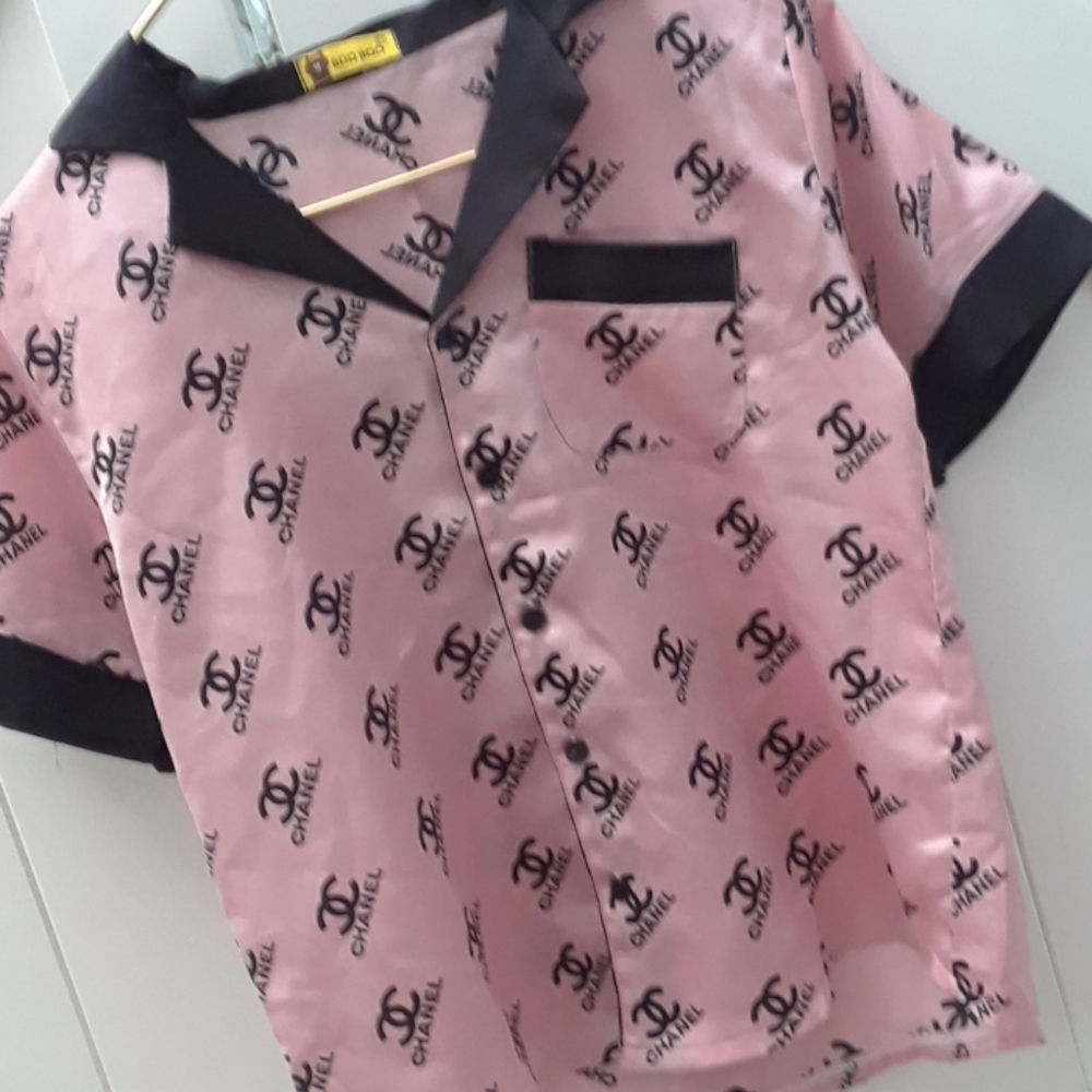 BOOBOO..SILKY FEEL PJ TOP/BLOUSE